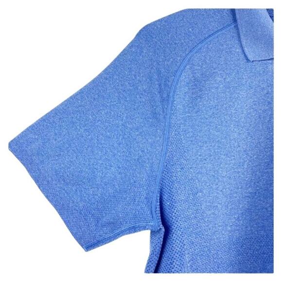 Lululemon Metal Vent Tech Performance Short Sleeve Polo - Men's Large - Blue - Picture 12 of 16